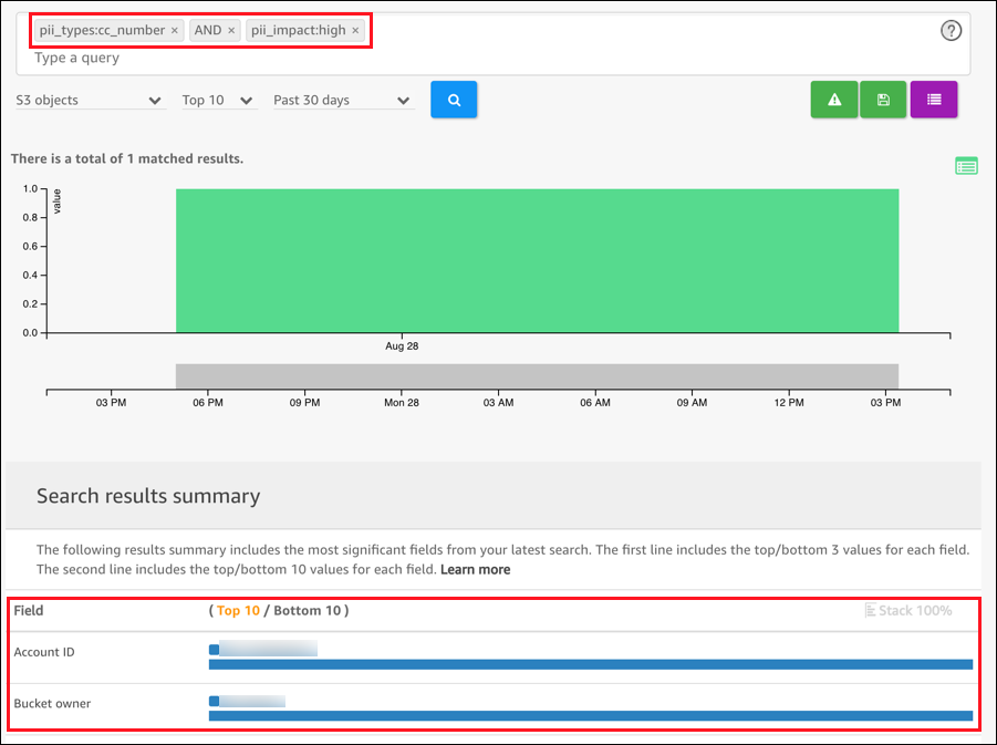 Screenshot showing narrowing the query results further