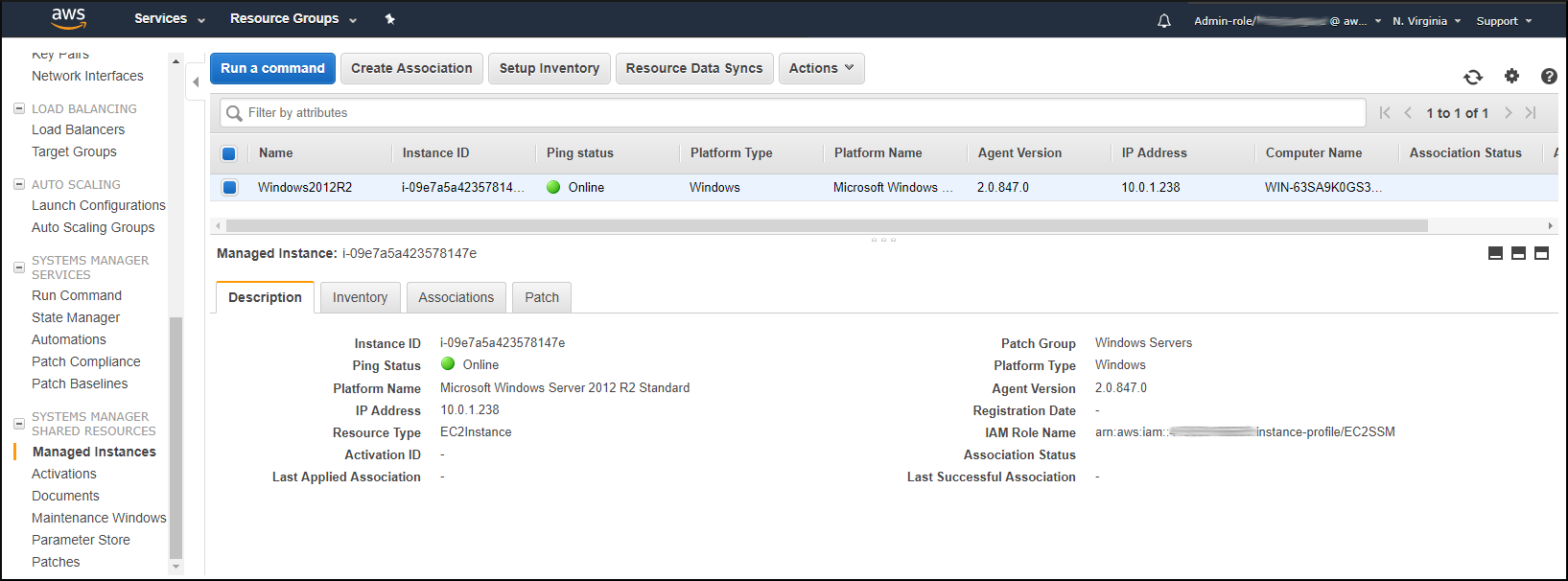 Screenshot of checking the Systems Manager Agent logs for any errors