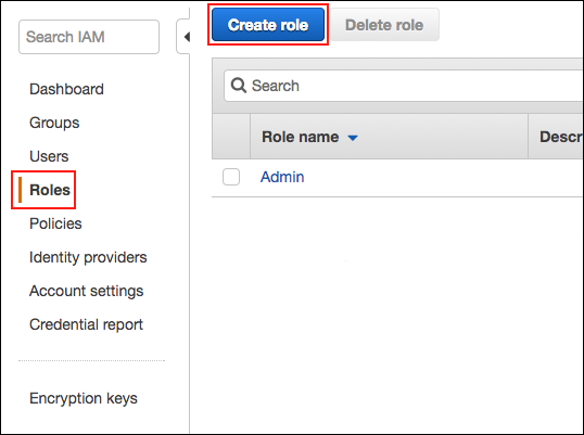 Screenshot of choosing "Create policy"