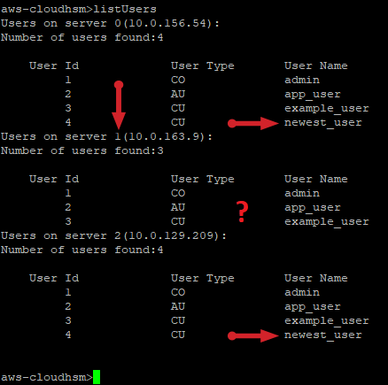 Showing that users are now unsynchronized