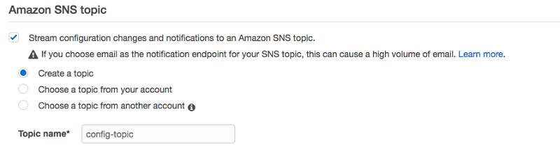 Selecting a topic that you've previously created and subscribed to