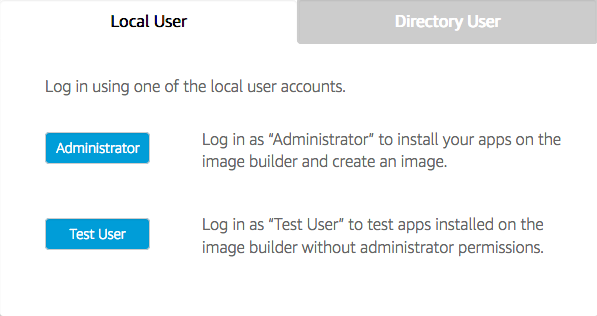Log in as a local administrator