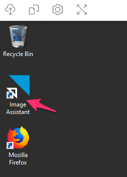 The Image Assistant shortcut on the desktop