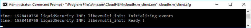 Figure 4: CloudHSM client output