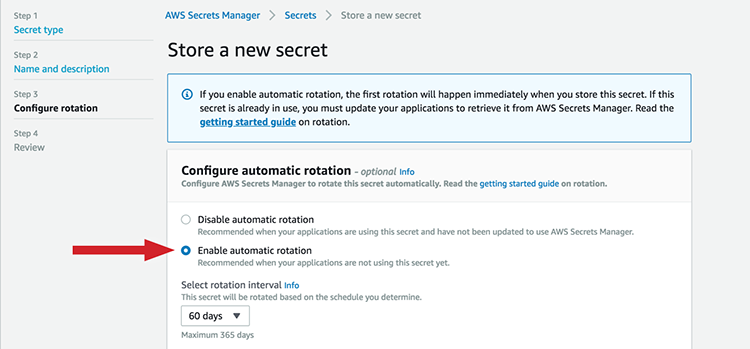 Figure 4: Select "Enable automatic rotation"