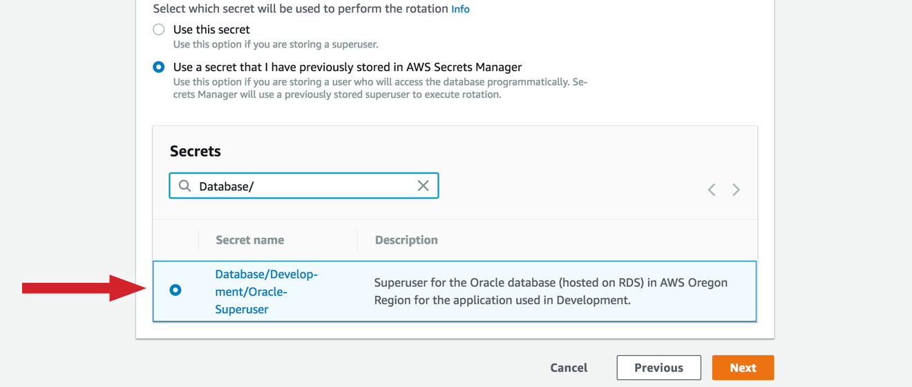 Figure 6: Select the superuser credential