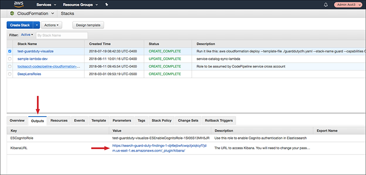 Figure 8: Copy the Kibana URL