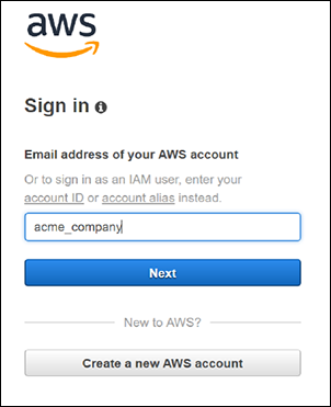 Figure 6: Signing in as an IAM user