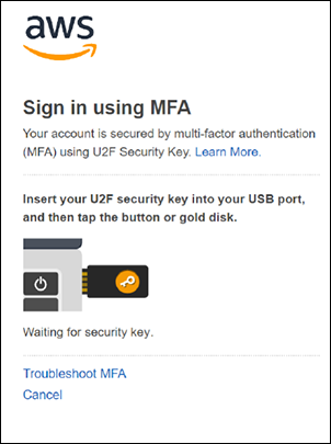 Figure 8: Completing sign-in with MFA