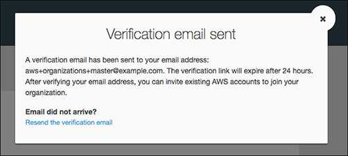 Figure 2: Confirmation of verification email