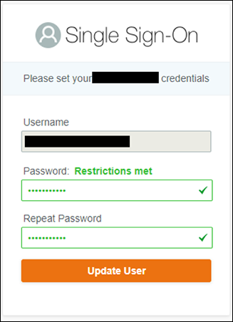 Figure 16: User Portal sign-in
