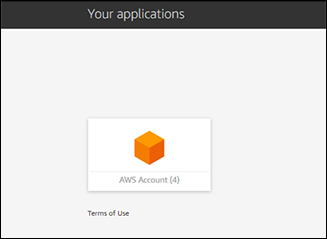 Figure 17: View of AWS Account icon from User Portal