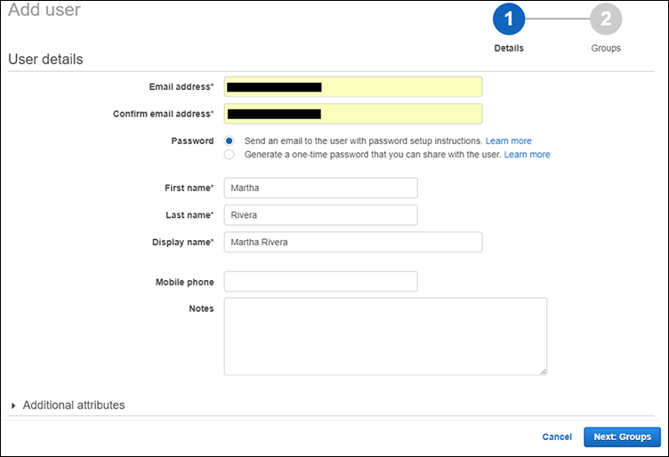 Figure 4: Adding user details