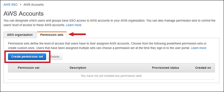 Figure 8: Creating a permission set