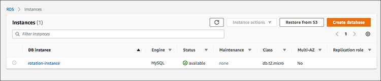 Figure 2: Verify the database has been created
