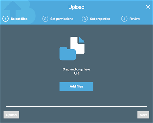 Figure 4: S3 upload dialog