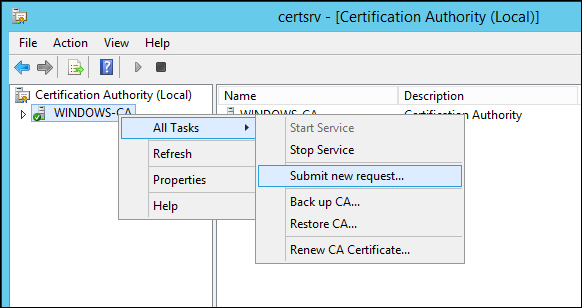 Figure 3: Select "Submit a new request"