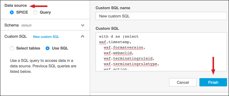 Figure 20: Choose "Spice" and then "Finish"