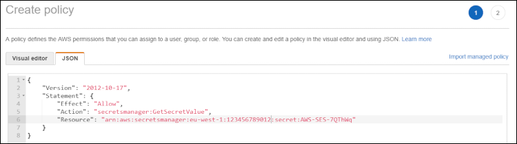 Figure 9: Example policy