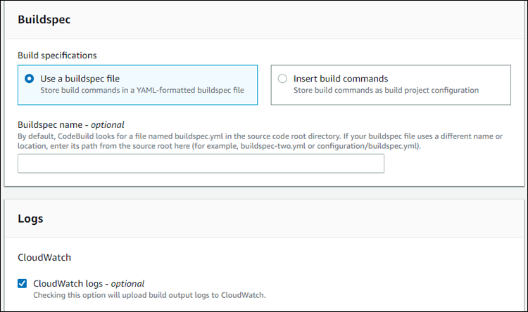 Figure 10: CodeBuild logging