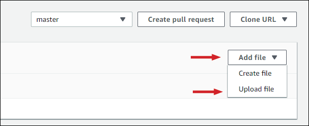 Figure 16: CodeCommit Upload files