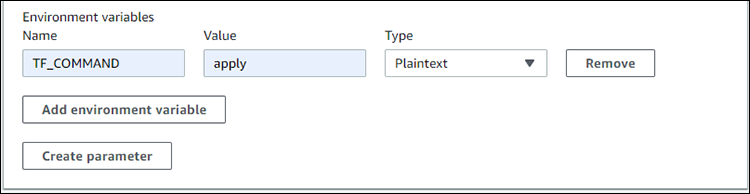 Figure 9: CodeBuild variables