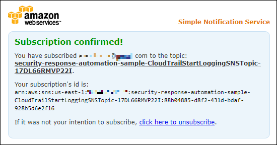 図3：SNS サブスクリプションの確認