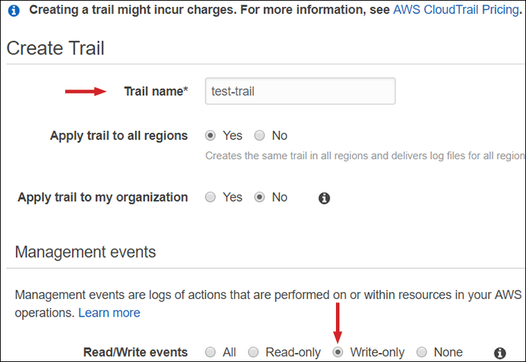 図5：CloudTrail 認証情報を作成する