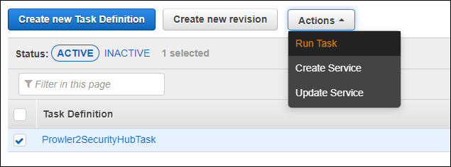 Figure 6: ECS Run Task