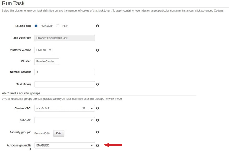 Figure 7: ECS Task Settings