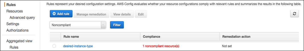 Figure 10: Look for the desired-instance-type rule