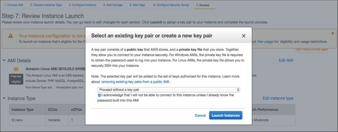 Figure 8: Select "Launch Instances"