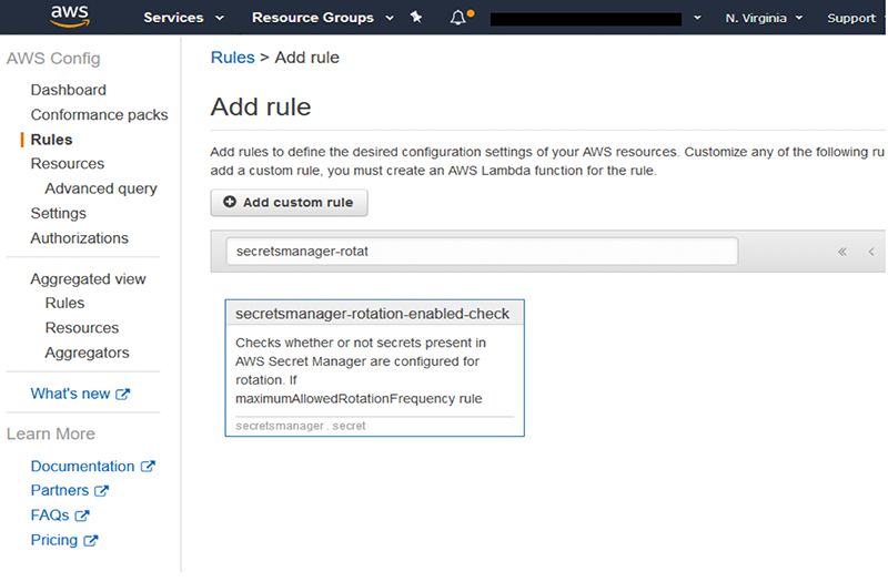 Figure 3: Search for rule