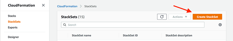 Figure 2: Creating a new StackSet