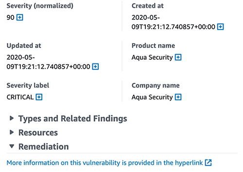 Figure 9: Remediation information