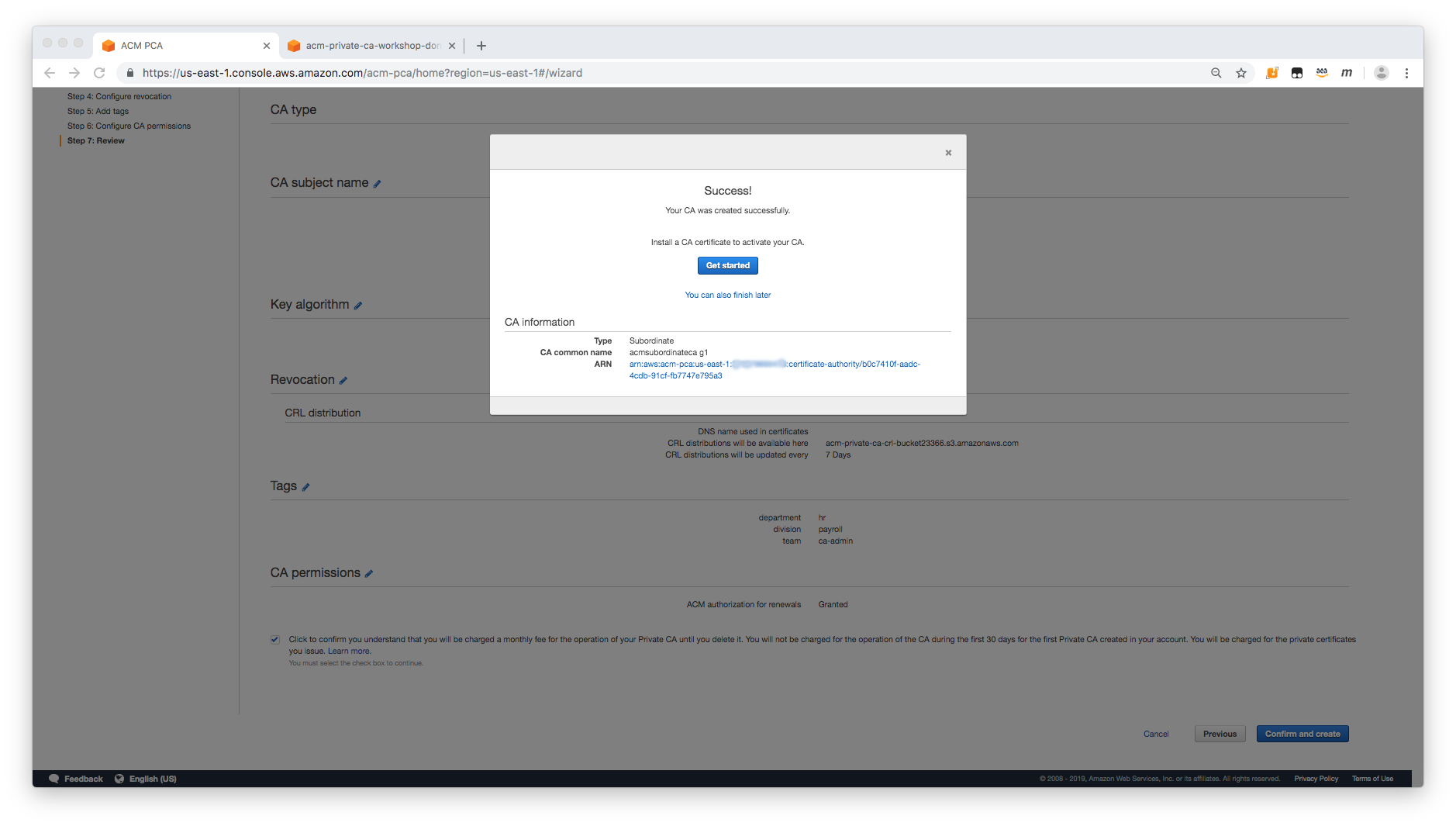 Figure 6: Begin installing the root certificate authority certificate