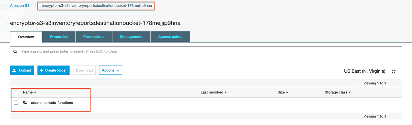Figure 6: Confirm delivery of reports to the S3 reports destination bucket