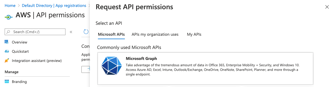 Figure 4: Request API permissions
