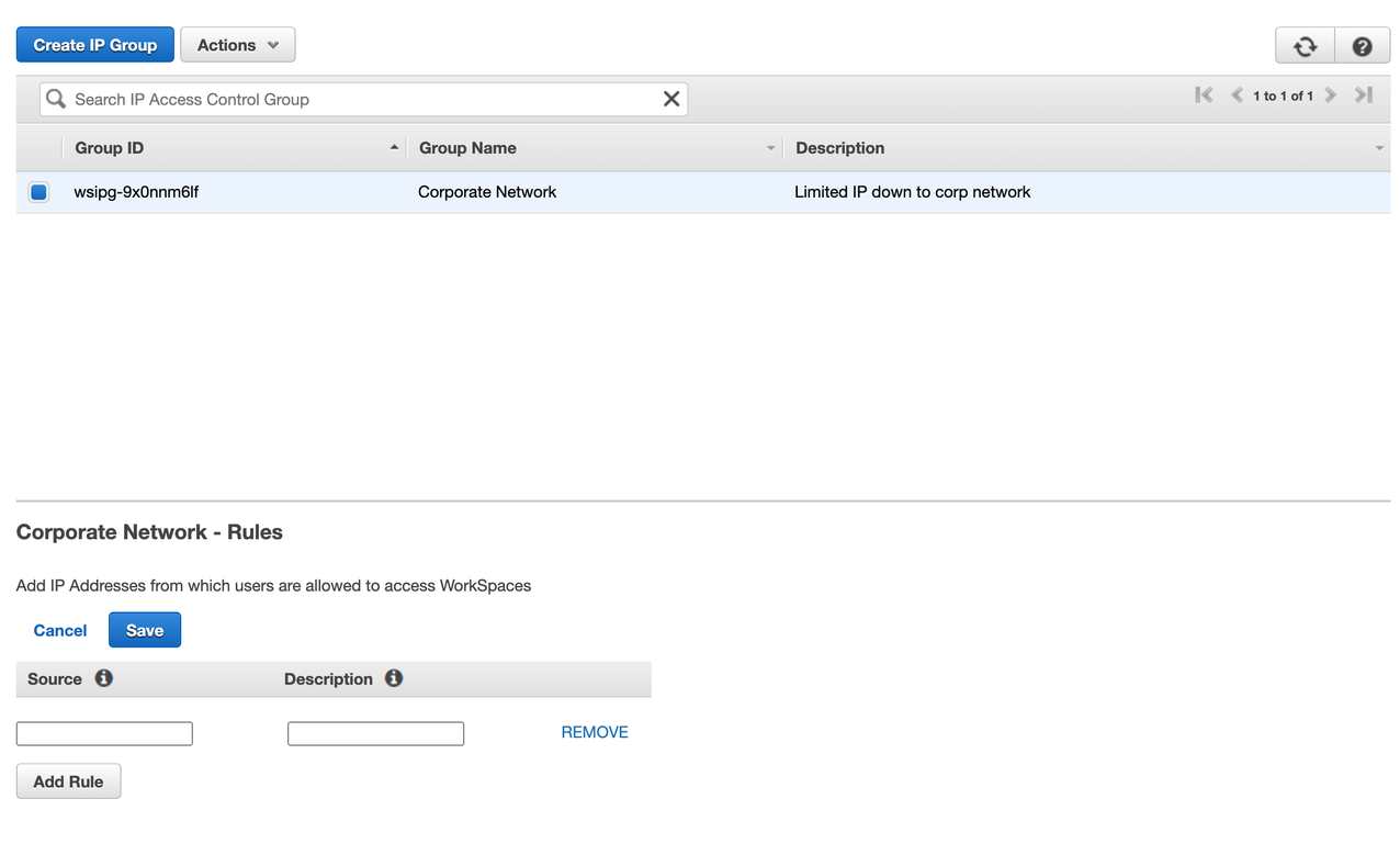 Figure 6: Adding rules to your IP group