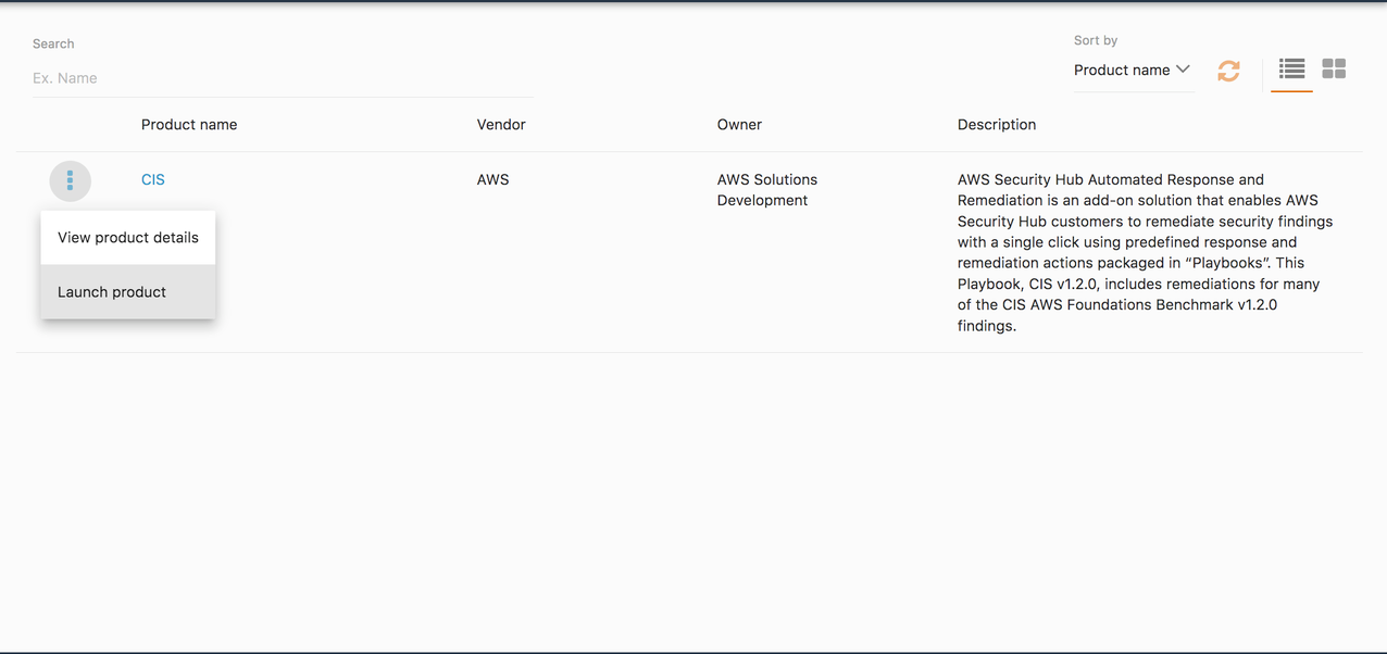 Figure 7: Launch the product