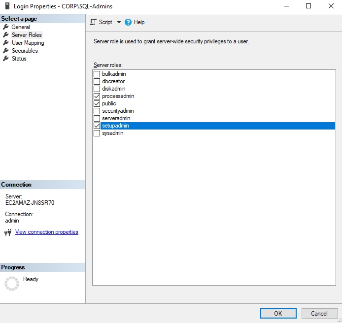 Figure 14: Configure server roles