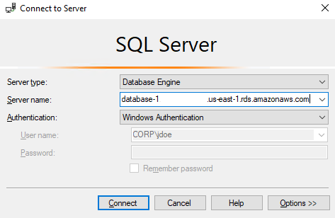Figure 15: Connect to server