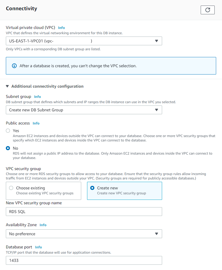 Figure 4: Connectivity settings