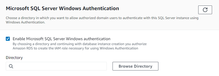 Figure 5: Enable Microsoft SQL Server Windows authentication selected