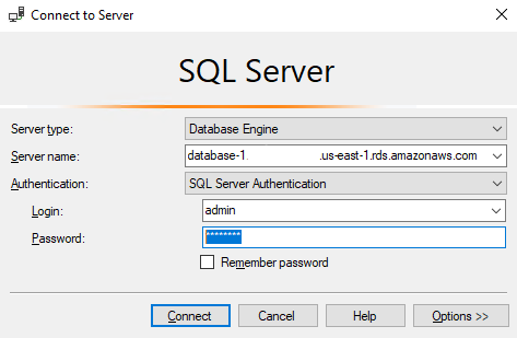 Figure 9: Connect to server