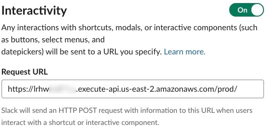 Figure 7: Slack app interactivity
