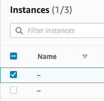 Figure 6: Select the instance to modify