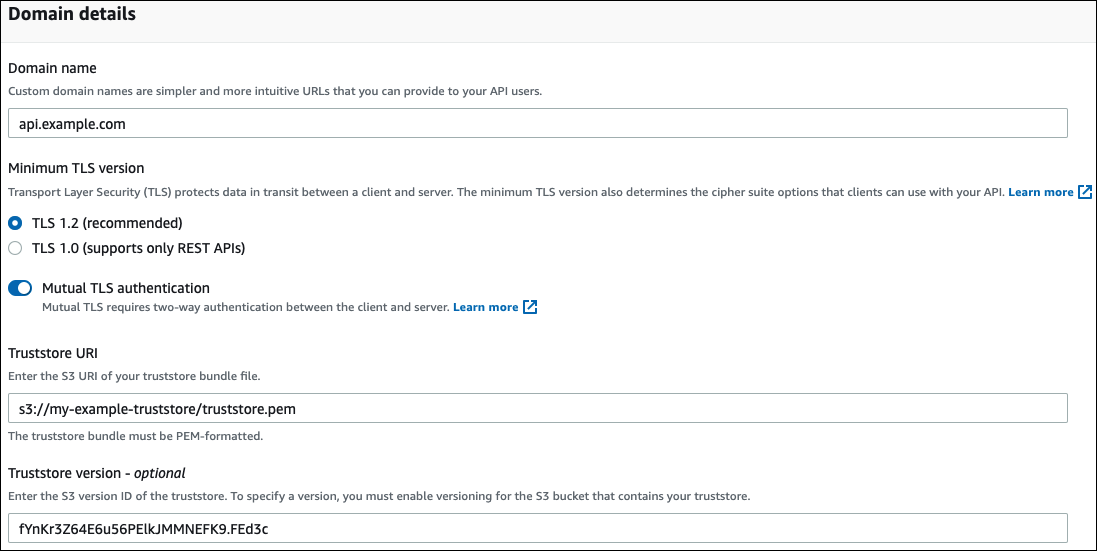 Figure 3: Domain details page