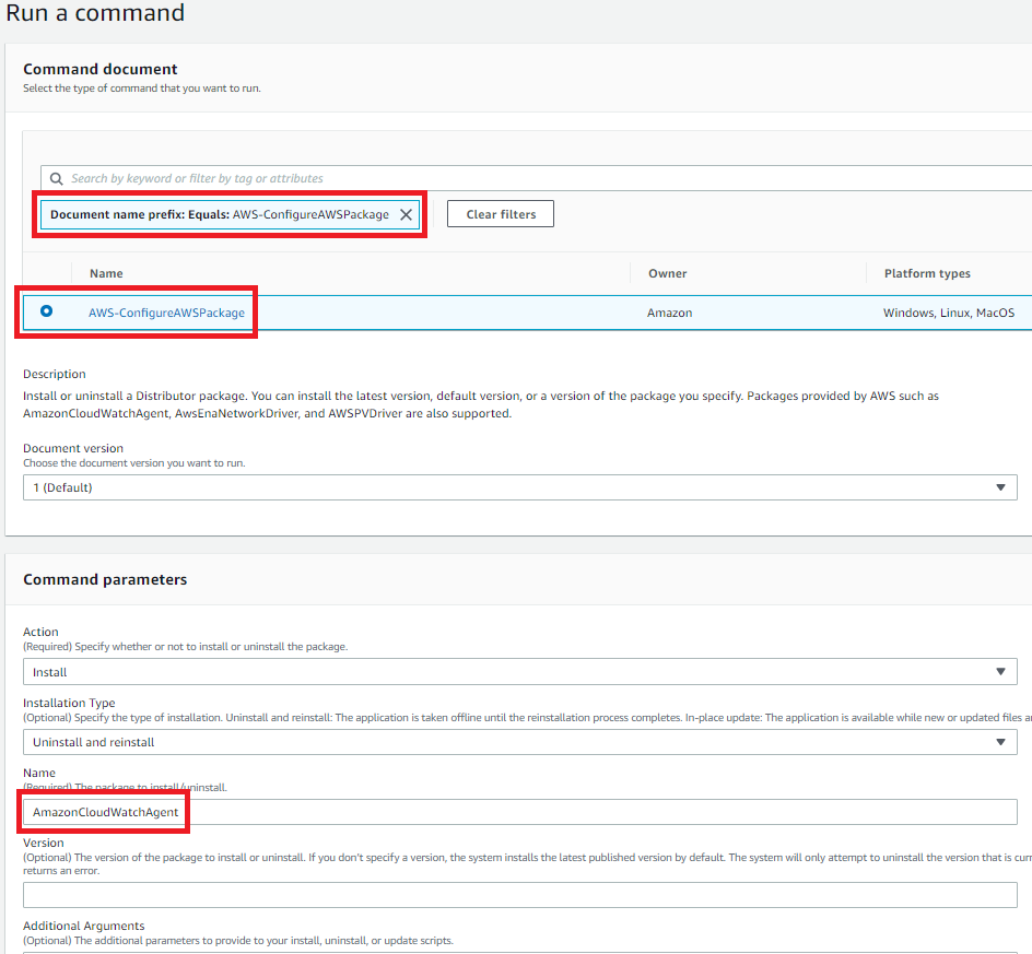 Figure 3: Install the CloudWatch agent on the instances