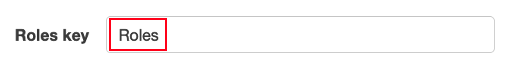 Figure 16: Set the Roles key